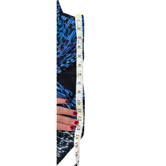 Miraclesuit Purr Fection Crossover One Piece Swimsuit Sz Small Blue Mesh Cutout - Picture 13 of 13